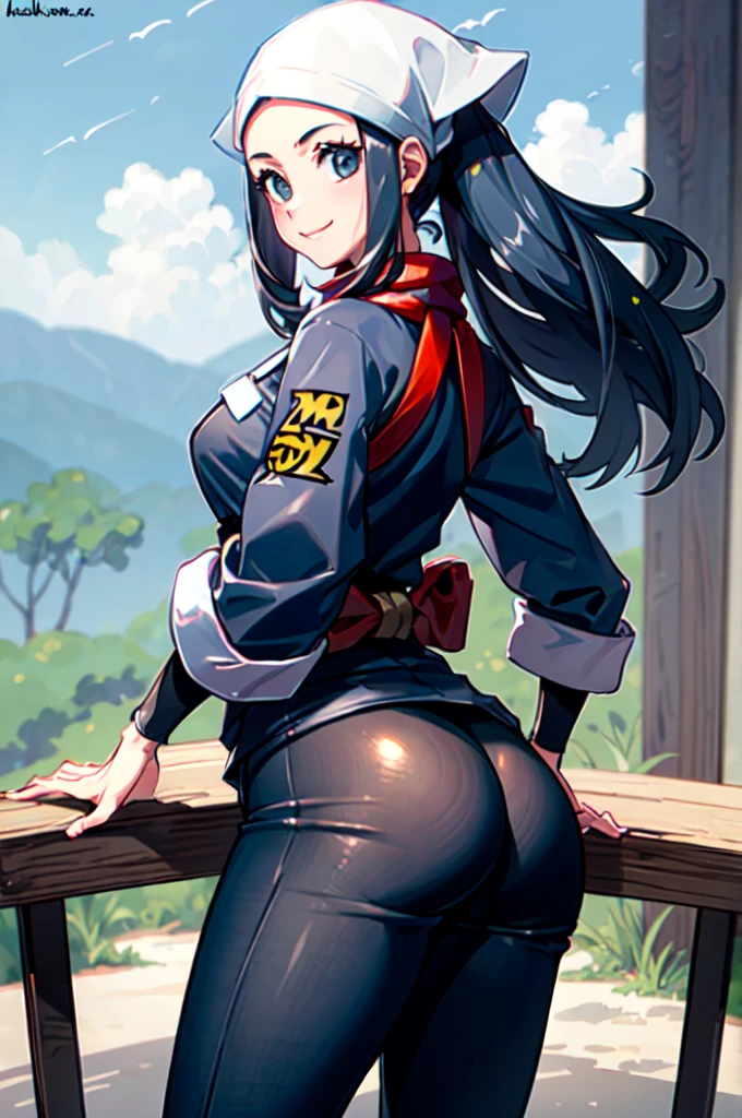 score_9, score_8_up, score_7_up, source_anime, yaoyorozumomo, yaoyorozu momo, long hair, bangs, black hair, ponytail, black eyes, high ponytail, wide ponytail, navel, cleavage, bare shoulders, belt, leotard, bare arms, center opening, red leotard, beltskirt, outdoors, cityscape, looking at viewer, upper body, huge breasts,S2Z0n1c21.5XL style, solo, girl, 1girl, solo, ass, anus, looking back, multicolored hair, white background, spread anus, looking at viewer, simple background, white hair, pussy, spread ass, stick out ass, black tights, grab ass, Spread ass, grab ass with hands, Get blush, (((Pink heart shaped eyes))), Used condom hold in mouth, bewitching look, bewitching face, Kneeling