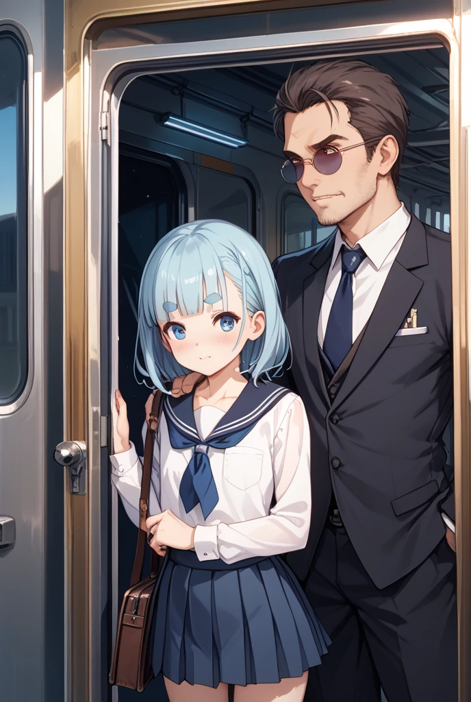 (shylily/(Twich/):1.5),(masterpiece:1.2),(best quality:1.2),（masterpiece、Ultra-delicate、high resolution），（Romantic、Innocent、art itself、adventure、bold、Tourism elements），1 ，Waiting for the train，, Glasses, Long curly hair, Lace， Bag，BackgroundTRAIN STATION，（Huge sagging breasts：1.5、TRAIN STATION：1.5）