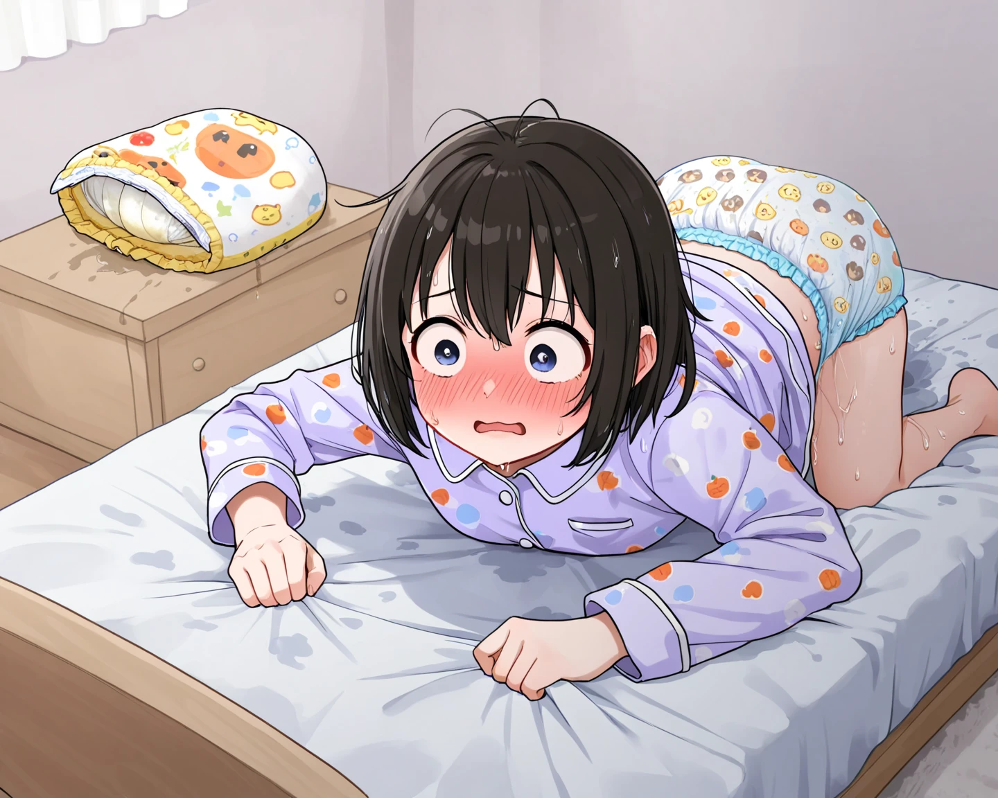 Browsing Caution,Sweat,white breath,Futanari Girl,One Shota boy,Large areola,White steam,Side view,Heart Eyes,Drooling,((Shake your body)),Cum on ass,Anal Sex,Sleeping Back,Reverse Rape,Cross section of inside