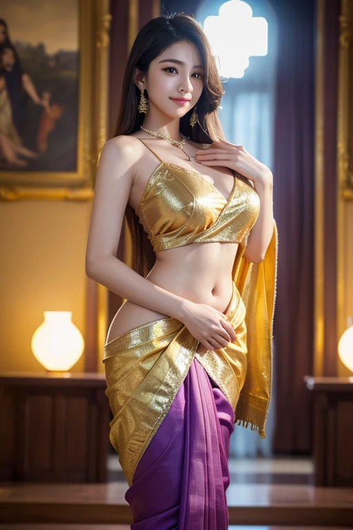 beautiful detailed face of kareena kapoor, realistic indian model, light green eyes, long black hair, white and gold saree, beautiful detailed eyes, beautiful detailed lips, extremely detailed face and features, fair skin, wide hips, sexualized, (best quality,4k,8k,highres,masterpiece:1.2),ultra-detailed,(realistic,photorealistic,photo-realistic:1.37),intricate details,soft lighting,warm color tones,elaborate jewelry,sensual pose,cinematic composition