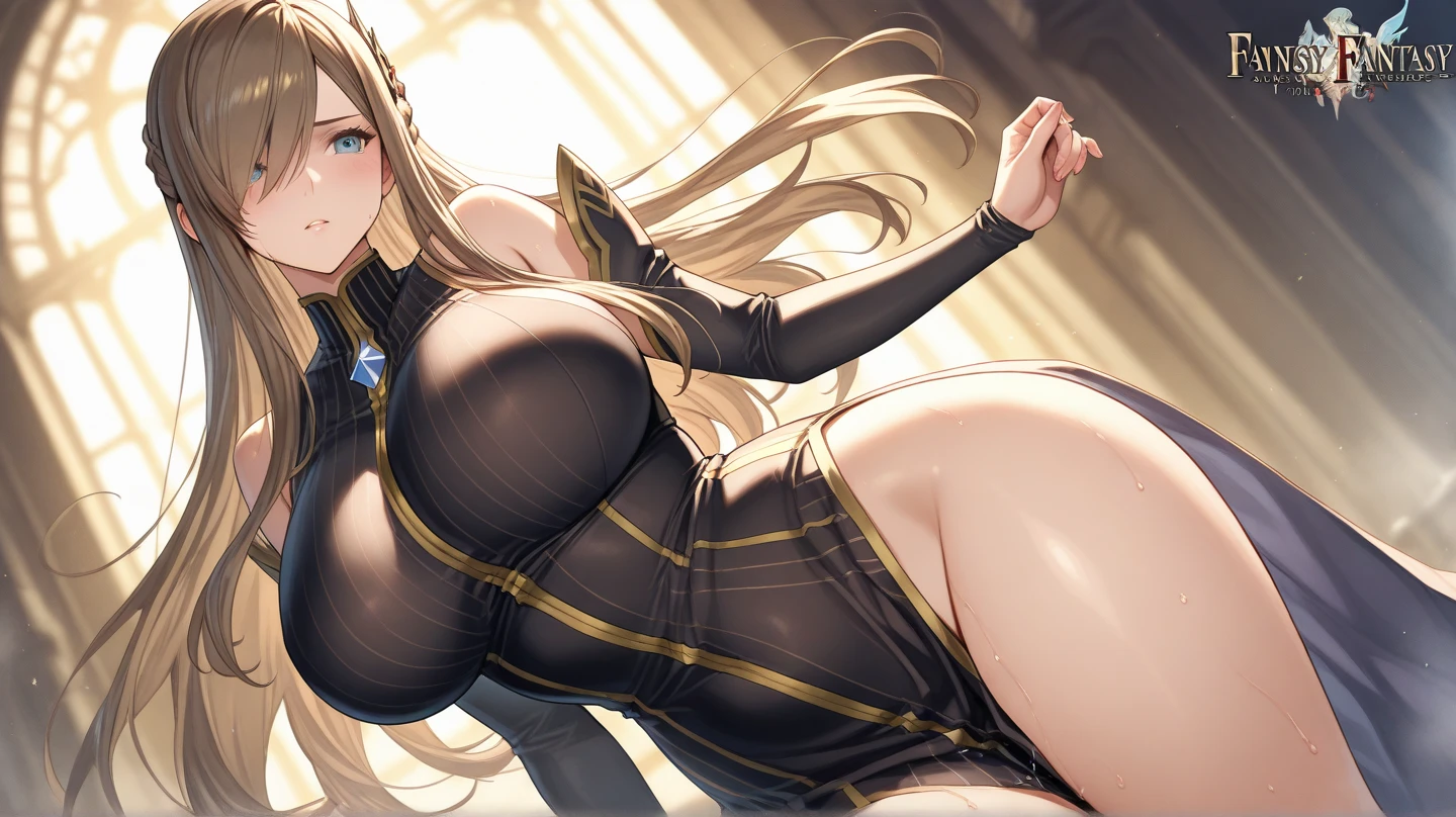((masterpiece, best quality, extremely detailed, absurdres)), ((high resolution)) ,((8k)), a beautiful woman, ((She is one of the most female thief.)), unparalleled beauty, ((large breasts:1.3)), ((large ass:1.1)), ((deep cleavage)), slim waist, chest out, ((ultra detailed face)), perfect skin, ((((waist length hair, blonde with side ponytail)))), green eyes, whole body image, sexy, an inviting smile, (((anime))), ((glamorous)), sexual attraction ,23 years old, ((incredibly beautiful woman)), ((((provocative)))), ((The G cup bust)), ((((sexy pose)))), ((neat and clean.)), ((((female thief)))), ((magic light)), Secret meeting, (((no wear a hat, no wear a cap))), ((no head accessory)), anime:1.2, gravure pose, bondage armor, mysterious,