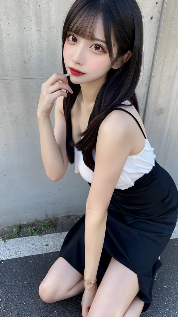 (large shins), (square-necked camisole), (white strapless DRESS), (Breasts tilting towards the upper chest), (Oversized T-shirt with excess fabric when tucked into a skirt), (Skirt full thigh), (knee-length outfit), (hair curled on both sides), (center shoes shot), ((full-body standing image)), (cover knee), (Scottish pleated skirt), (bare shoulders), (bare arms), twinsies、The ultra-detailliert, (cotton spaghetti-strap top), (cotton spaghetti-strap top), (cotton spaghetti-strap top), (cotton spaghetti-strap top), (long skirt), (A hem full flared skirt), (Hem full flared dress), (a girl pretty girl with perfect figure), (a photo of the night sky), (32K,1 20-year-old girl, The light from the rear room is backlit, Ray traching), (full body), (two-parted hair), (very thick hair), (Slender chest), (short upper chest), (pectoral muscles are large), (upper breasts are firm and round), (stand upright), (two shoe ends), (two shoe toes) ,(put on blush), (apply powder), (makeup), (standing), (asian girl princess), (Black non-reflective fabric for making skirt), (dark skirt), (thick thighs), (large calves), (large knees), (one-piece skirt), (seamless skirt), (long shins) , (big shins), (A hem full flared skirt), (Hem full flared dress), (A hem full flared skirt), (thighs meets knee), (black skirt), (black skirt), (black skirt), (black skirt), (knee gap), (knee gap), (knee gap), (Expose cleavage :1.3), (Scottish pleated midi skirt) (Super fine face and eyes), (Highly detailed face and skin texture, Detailed eyes, Double eyelid), (stading shot), (stading shot), , (Scottish pleated midi skirt), (Scottish pleated midi skirt), (knee-length outfit), (knee-length outfit), (knee-length outfit), (knee-length outfit), (Skirt full thigh), (Skirt full thigh), (white sneakers), (a pair of white leather boots, highly detailed boots), (Breasts curving upwards), (Breasts pointing upwards), (cotton spaghetti-strap top), (cotton spaghetti-strap top)
