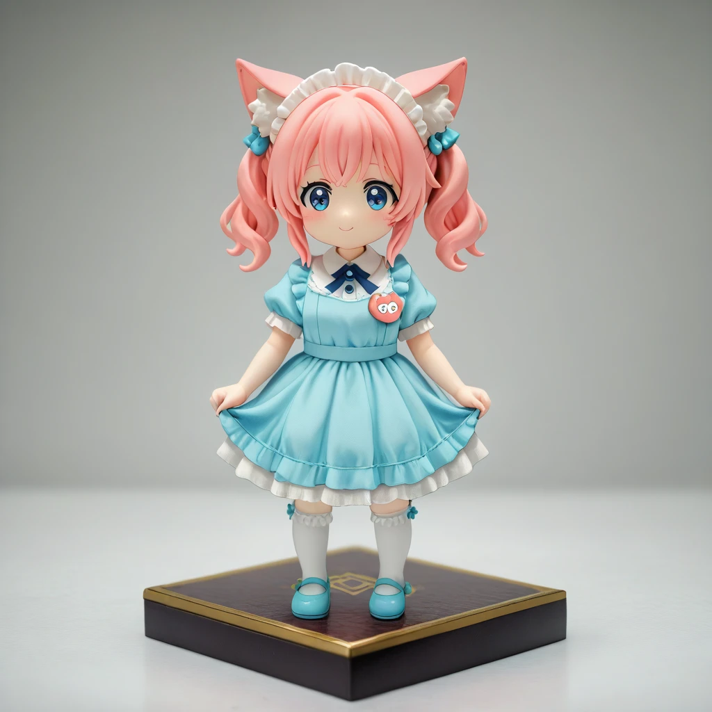1 girl,chibi, masterpiece, the best quality, (blind box figurine), kitsune girl, unboxing, high detailed, hyperrealistic, shiny, real
