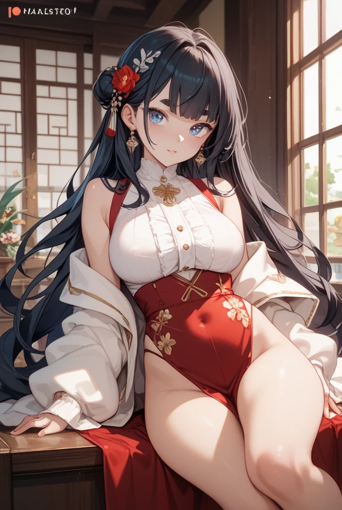 hugetits(plumw),Sateen,Need,Beautuful Women,on cheongsam,anime big breast,Be red in the face,Tear up clothes,perspire,There is a white liquid on the body,Spread out on the ground