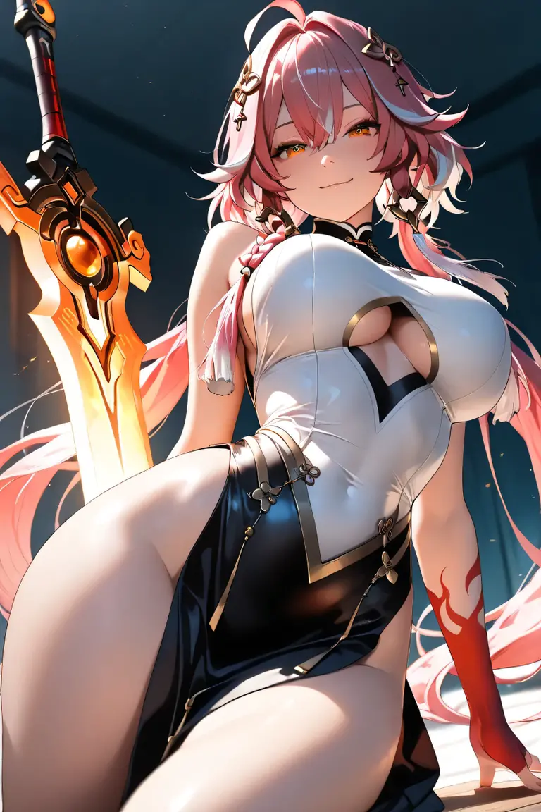 damaged underwear,Pierced underwear,huge breasts,blush,Gasping lightly,Battle damage,seriously injured,holes in clothes,holes in clothes,weak,pain,Beaten,Back against the wall,Hit by a heavy fist in the abdomen
