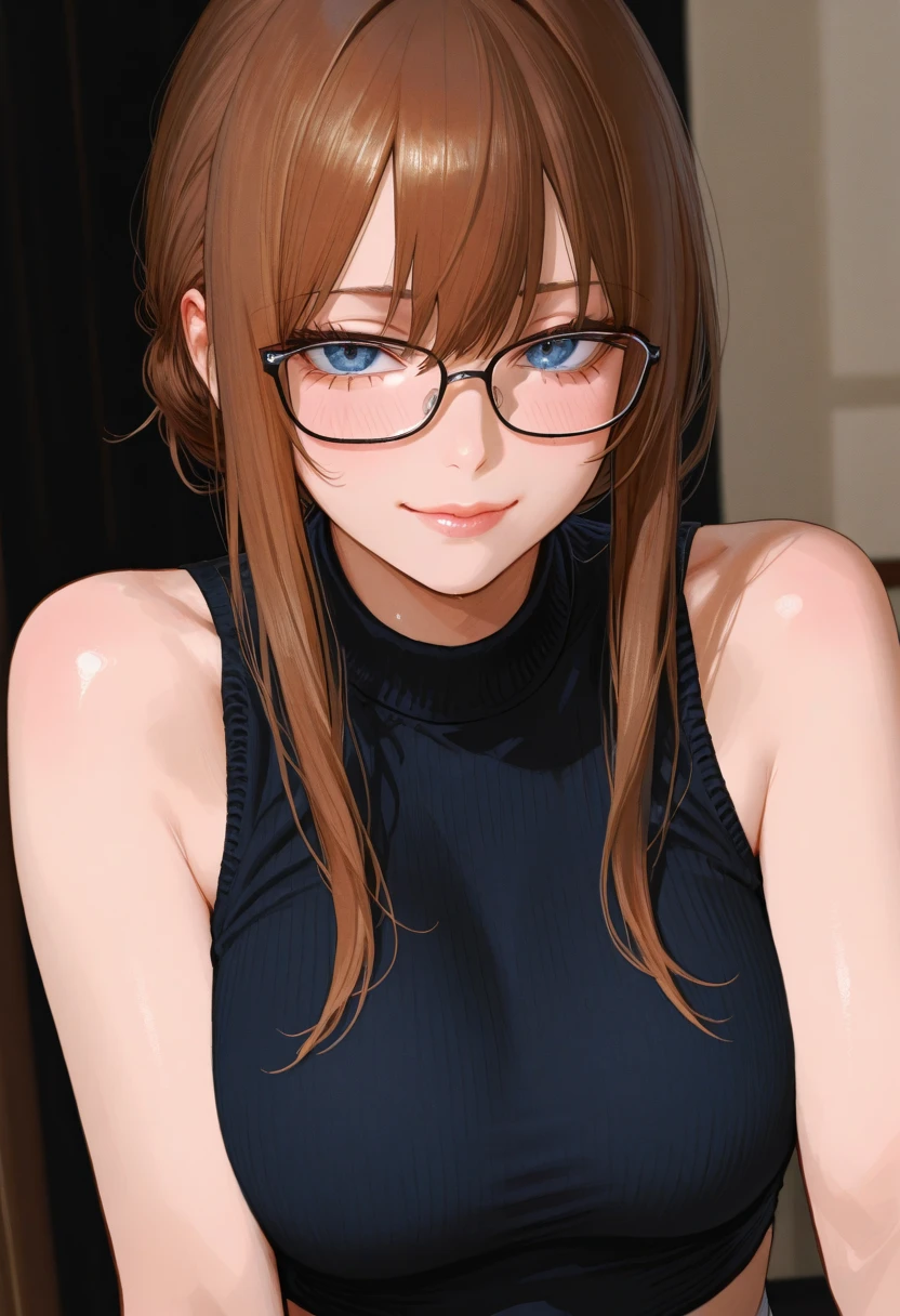 misaki, masterpiece, (photorealistic:1.4), best quality, beautiful lighting, 1girl, solo, anime coloring, looking at viewer, anime, kneeling <lora:Sakimiya_Misaki-000014:0.8>