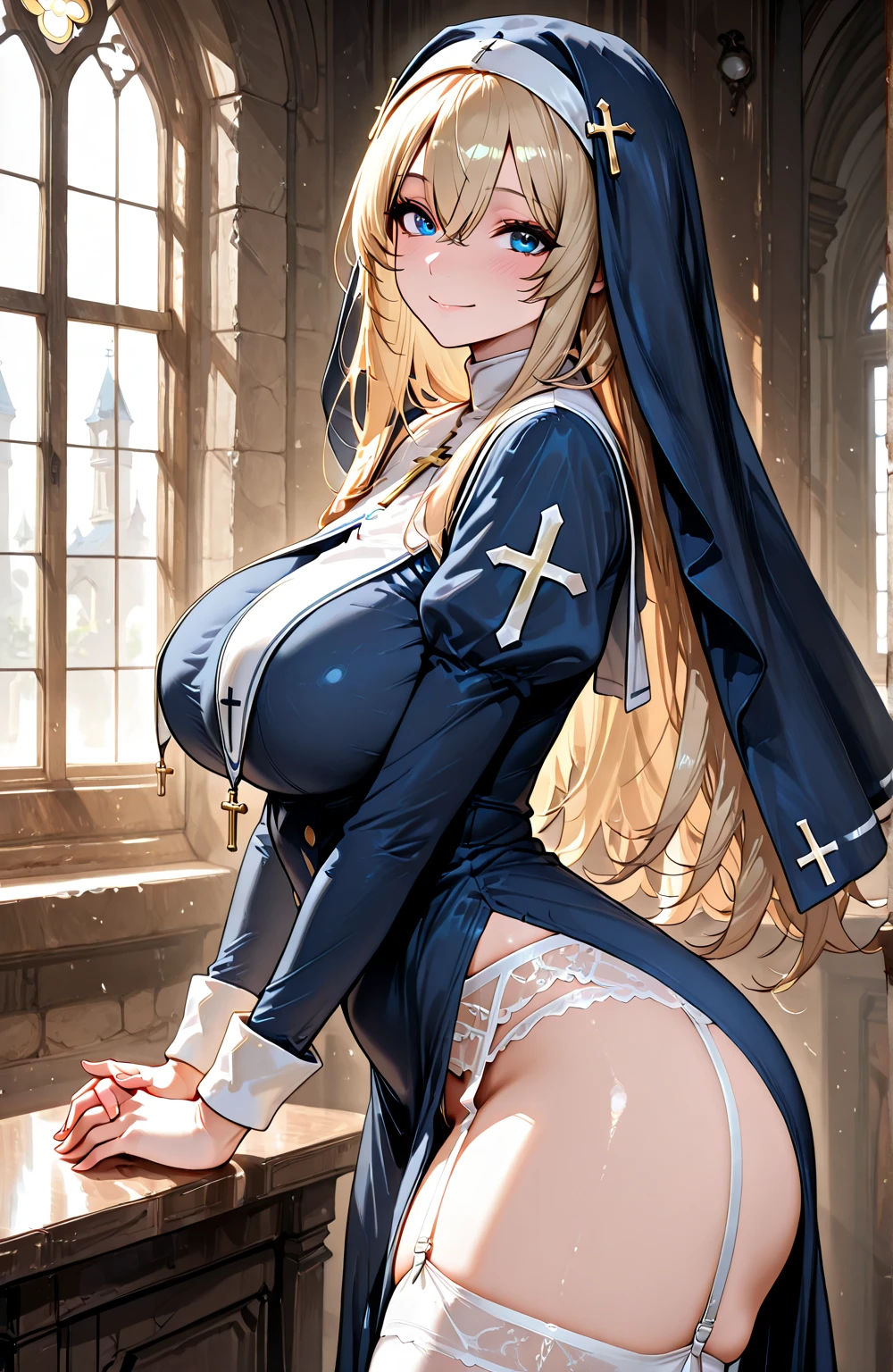 masterpiece, high res, detailed face, detailed eyes, anime screencap, 1 girl, solo, ((pained)), {{{{Scene of Defeat}}}}, medium breasts, blonde hair, blue eyes, messy hair, red ribbon, blue dress, apron, blue cape, white black striped high stockings. light blue underwear, {{full face blush}}, {{{after sex}}}, {{{drivel}}}, {{{perfect nipples}}}, {{sweat drop}}, {{wet}}, {{nsfw}}, {{{{spread legs}}}}, {{{m legs}}}, {{{spread arms}}}, {{{{{exhausted}}}}}, {{{{unconscious}}}}, {{{{half closed eyes}}}}, {{{{bare breasts}}}},