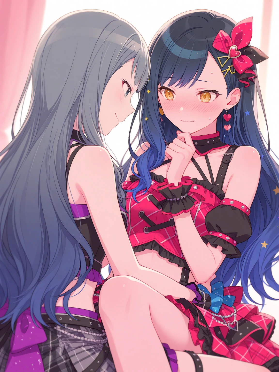 NSFW,masterpiece,Highest quality,High resolution,Super detailed,Shiro \(no game No life\),Long Hair,Multicolored Hair,Hair between the eyes,Gradient Hair,Yellow Eyes,Flat Chest,Slave,Off the shoulder,cropped,Micro Mini Skirt,Fishnet tights,Downtown at night,alley,Ecstasy face,Embarrassed,blush,Leg spread,orgasm,Climax,Squirting,Roll your eyes、squint,Are standing,Prostitute,One man,Having sex,penis,Insert