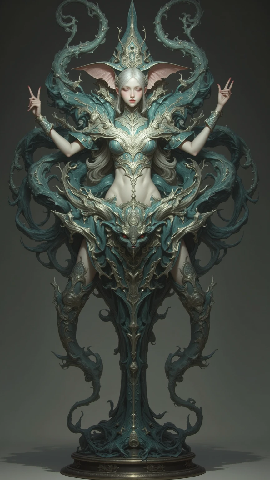 Place her standing upright with her back facing backwards