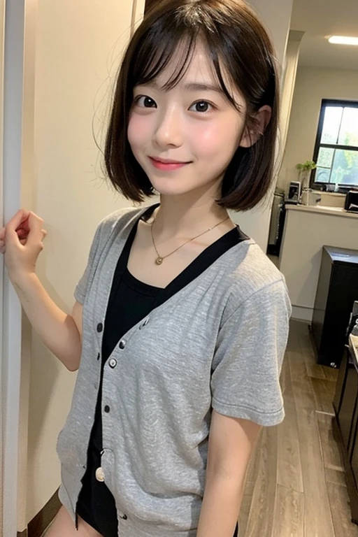 (8K, Best Quality, Masterpiece: 1.2), (Realistic, Photorealistic: 1.2), Cute, Solo, Beautiful Definition Sky, Night, Wet, Watching Viewer, (Sit: 1.5), Date, Future,
(nose brush), (smile: 1.15), (mouth closed) small breasts, fine beautiful eyes, (dark blonde: 1), (short hair: 1.1), floating hair NovaFrog style,
Gray blazer, button T-shirt, black mini skirt, makeup, (8k, RAW photo: 1.2),