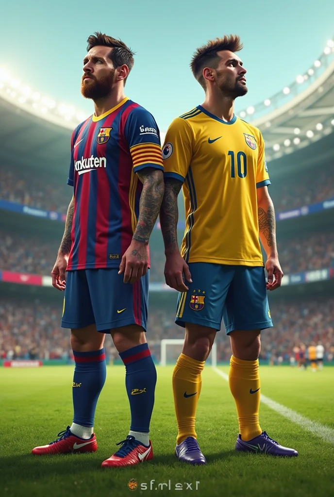 Cristiano Ronaldo and Messi in the same team