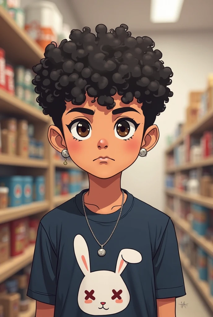 loli menina negra loira, bonita e fofa, wearing cap and overalls, babyface, Estilo Chibi, cabelos bicolores, pink and dark lilac, coque desarrumado, olhos de detalhe perfeito, rosto delicado, CG perfeito, Qualidade de imagem HD, fundo simples