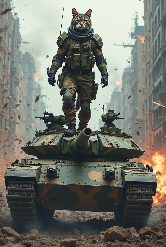 a cinematic movie scene, comic version, ironman in his red suit fighting a chftntank tank, explositions,
<lora:Chieftain_Tank_-_Early_SDXL:1>