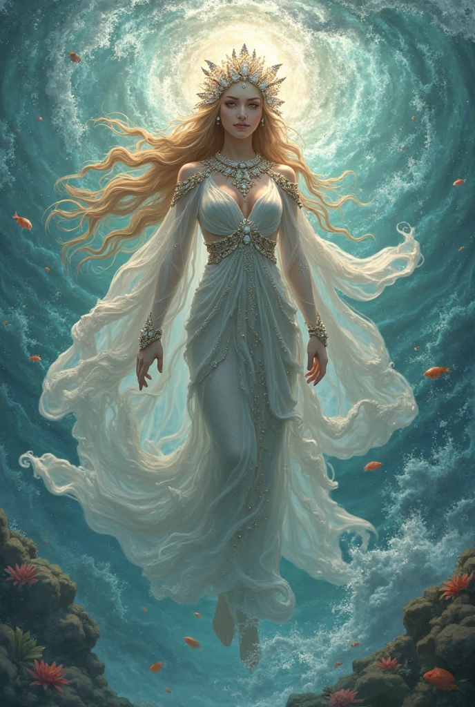 Celestial goddess of the ocean - SeaArt AI
