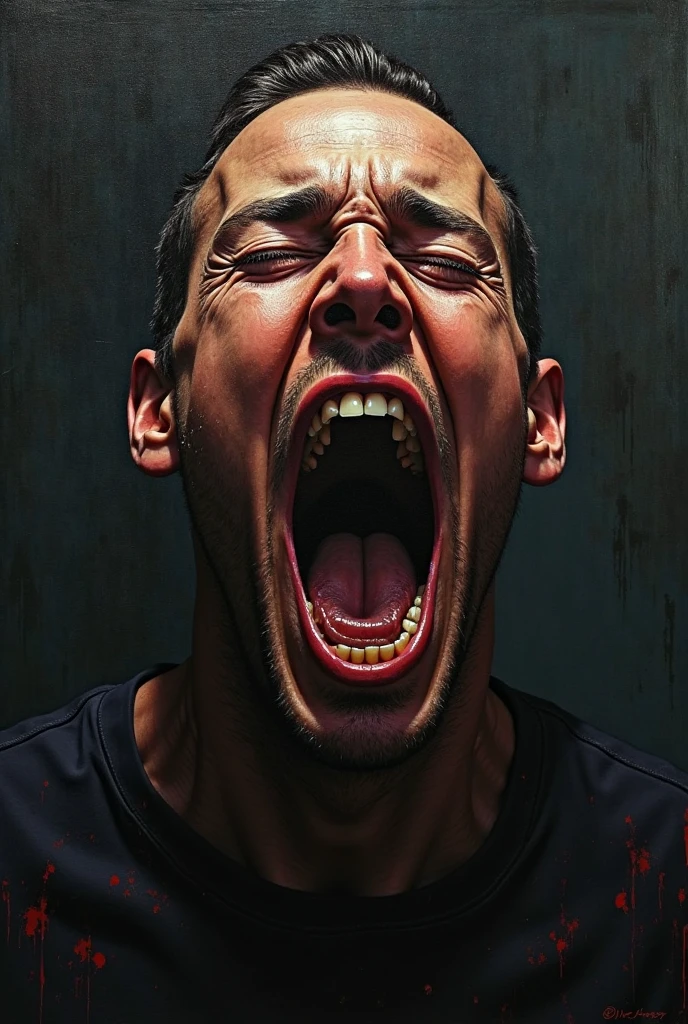 <lora:fbac:0.7>fbac, man screaming,