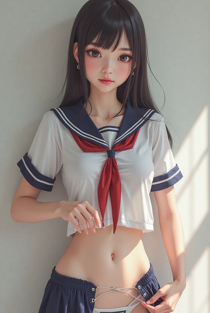 1girl, japanese gravure model, mideum straight hair, bangs, (pale skin:1.1),cute beautiful girl,small breasts, naive serious innocent girl, clean face skin,
BREAK
sexy feeling, erotic feeling
(in love hotel:1.2), (after sex:1.1), (sailor school school uniform:1.2),
(dynamic angle, dynamic pose:1.3), full body,
BREAK
masterpiece, best quality, highres, detailed skin, detailed, detailed face and eyes, hi-res, natural lighting, perfect anatomy, physically-based rendering, photorealistic, symmetric clear eyes, well-groomed face,