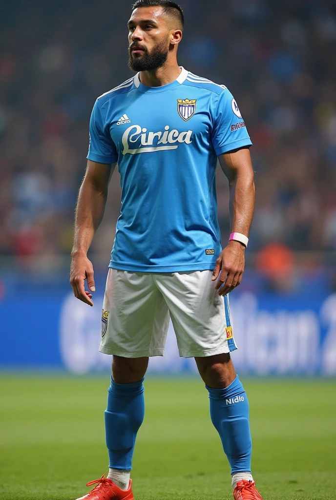 BLUE soccer jersey inspired by the 70s, 80s and 90s in blue