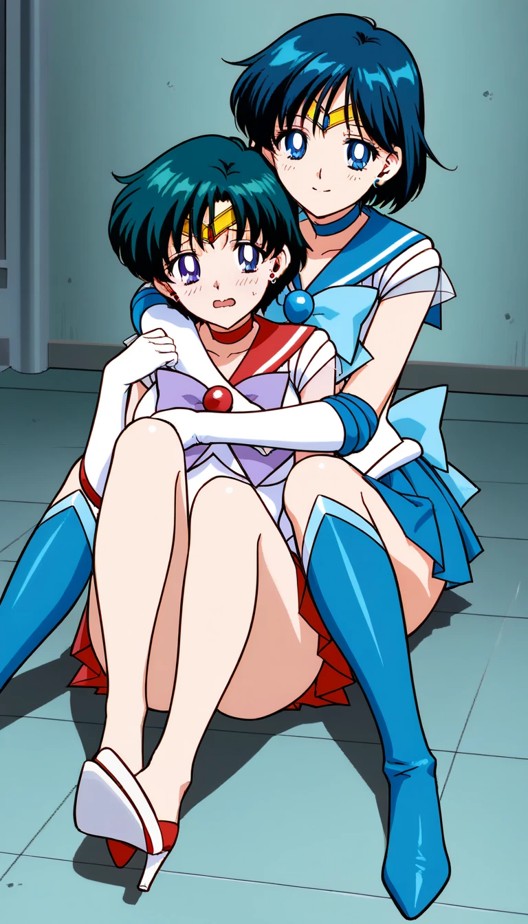 NSFW, masterpiece, (best quality: 1.2), long hair, blue eyes, green hair, worns, big breasts, evil_smile, sexy, ((NURSE)), red lipstick, fishnet stocking, , ((woman lying on the bed face down, sticking her butt out while looking back))