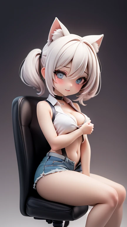 ((topless)), curren chan \(umamusume\), anime girl with long white hair and purple eyes posing in a hallway, restaurant door, night, sidewalk, lamp post, outdoors, seductive anime girl, small curvy , perfect white haired girl, attractive anime girl, beautiful anime girl, cute anime girl, girl with white hair, smooth anime cg art, pretty anime girl, anime style 4 k, anime best girl, anime girl, 4k anime wallpaper, denim shorts, small breasts, masterpiece, necklace, smiling, navel, short hair, horse ear, horse tail, nipples, stomach, smartphone, erect nipples, people in background, flat chests, tongue out, bench, sitting, looking up, bare shoulders, collarbone, park