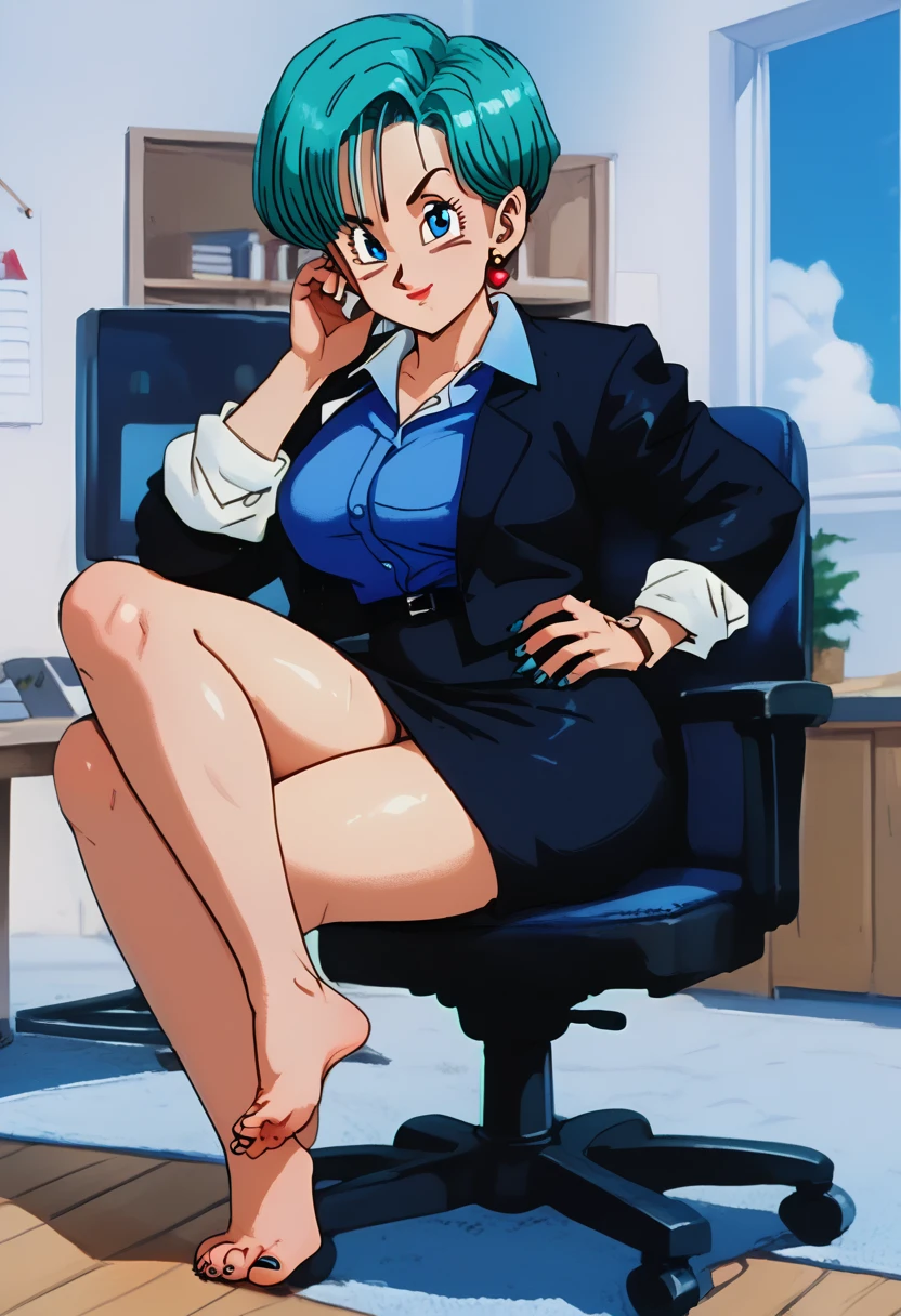 score_9, score_8_up, source_anime Bibl3, cute girl floating, busty, hypnotized, mesmerized, glowing pupils, jenny (pokemon), green hair, huge breasts, police uniform, belt, pencil skirt, short skirt, white gloves, high heels, huge breasts, heavy breasts, breast expansion, full lips, vivid lips, wide hips, thick thighs, viewed from side, office desk, soft smile, calm expression, raised eyebrows, smile, wet pussy, detailed pussy, swollen pussy, pussy focus, looking straight up, legs folded up, detailed eyes, detailed face, pretty girl, floating in air, legs straight, blank stare, forest, natural light.