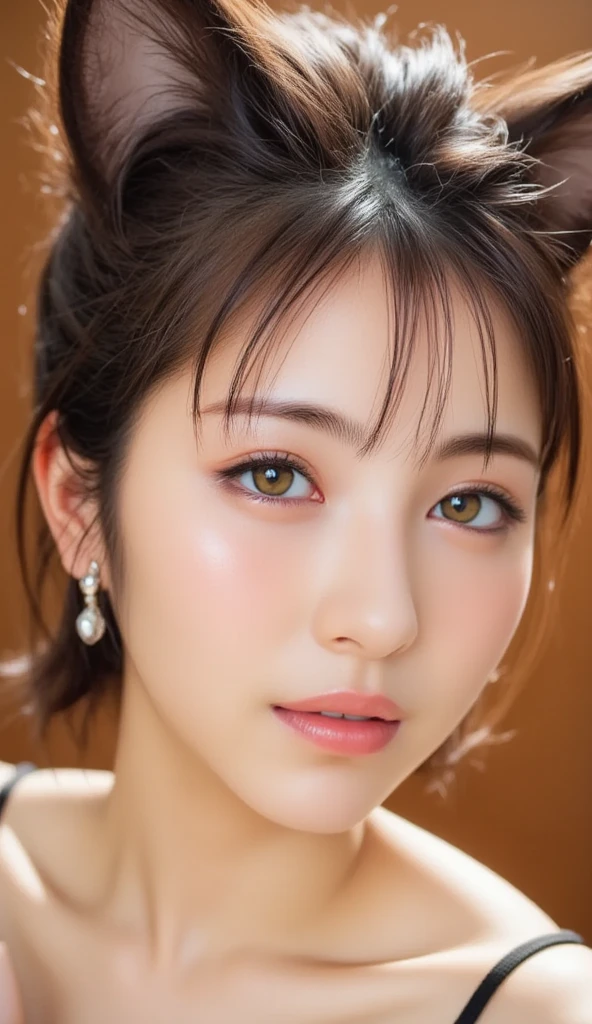 Body Portrait, 8k, Narrow and beautiful eyes, Dindal effect, masterpiece, 最high quality, high quality, High resolution, Highly detailed photos, (Natural skin texture, Fine skin, Hyperrealism, Ultra Sharpness), Skin with attention to detail, (Very fine, Fine skin texture, Intricate details, Beautiful Face, (Realistic Face), Realistic eyes, Beautiful and detailed eyes, Realistic Skin, Beautiful Skin, Surreal, Highly detailed golden ratio, Smiling Eyes, ((Night moonlight background) )), Body Portrait, G-Cup, Big Breasts, Huge breasts, Big Breasts, glamorous, sexy knit dress,