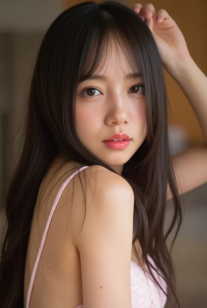 best quality, masterpiece, ultra-high resolution,  (photorealistic:1.4), raw photo, extremely details, perfect anatomy, 

1girl, 12 years old, the most famous Japanese idol, portrait, looking at viewer, 

((getting sexual excited, very horny, very horny face, very horny eyes, very horny mouth, full of sexual desire)), 

extremely cute and horny face, extremely beautiful big black solid circle eyes, extremely beautiful hair, extremely beautiful lips, extremely beautiful skins, 

detailed horny face, detailed horny eyes