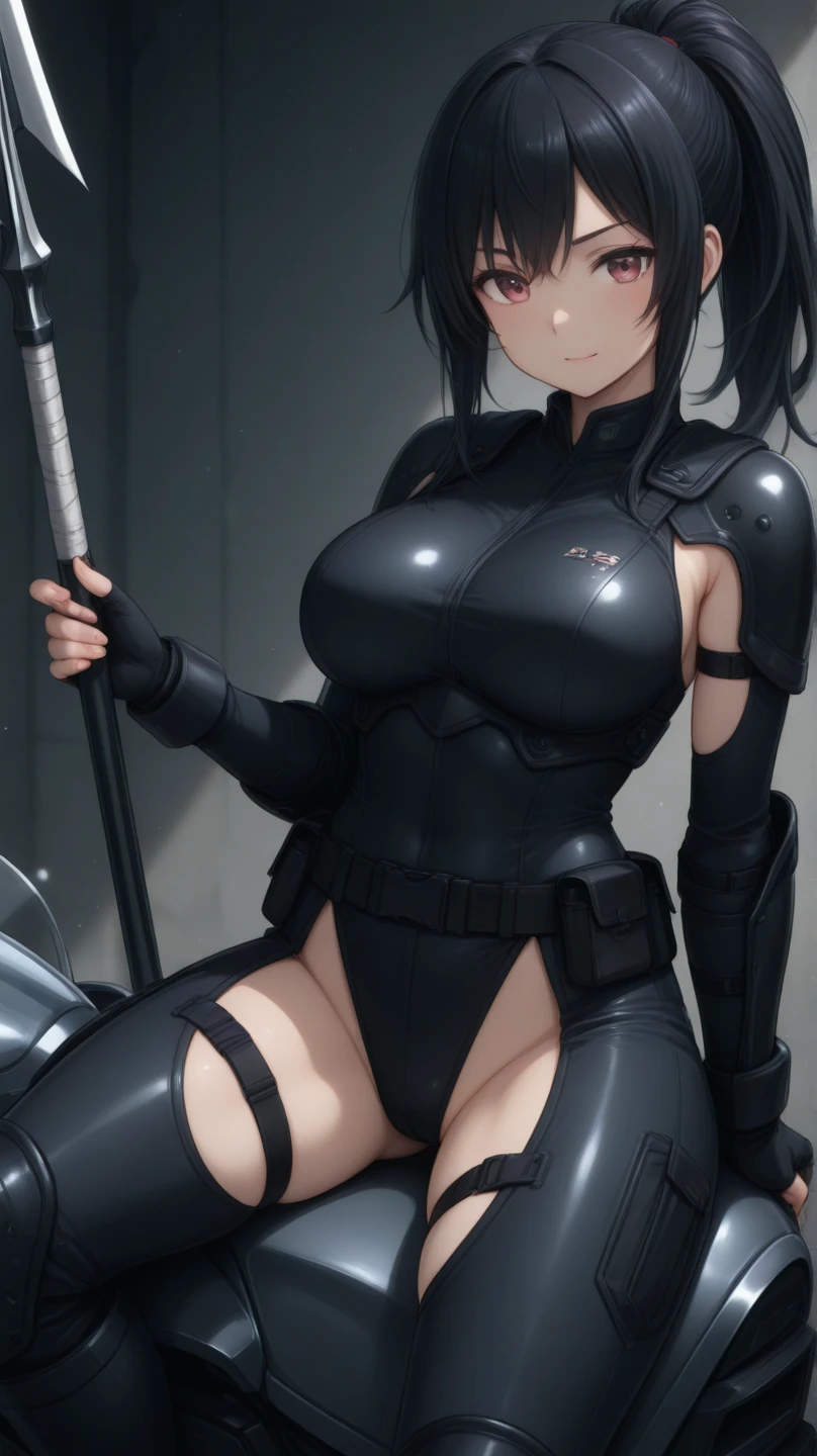 1girls abs angry angry_nude_female areolae big_breasts blue_hair blush breasts clenched_teeth covering covering_crotch covering_pussy covering_self embarrassed embarrassed_nude_female enf female female_only functionally_nude pussy big_tits muscles socks solo functionally_nude_female half-dressed kill_la_kill large_breasts matoi_ryuuko navel thick_thighs nipples senketsu solo thick_thighs thighhighs weapon wide_hips