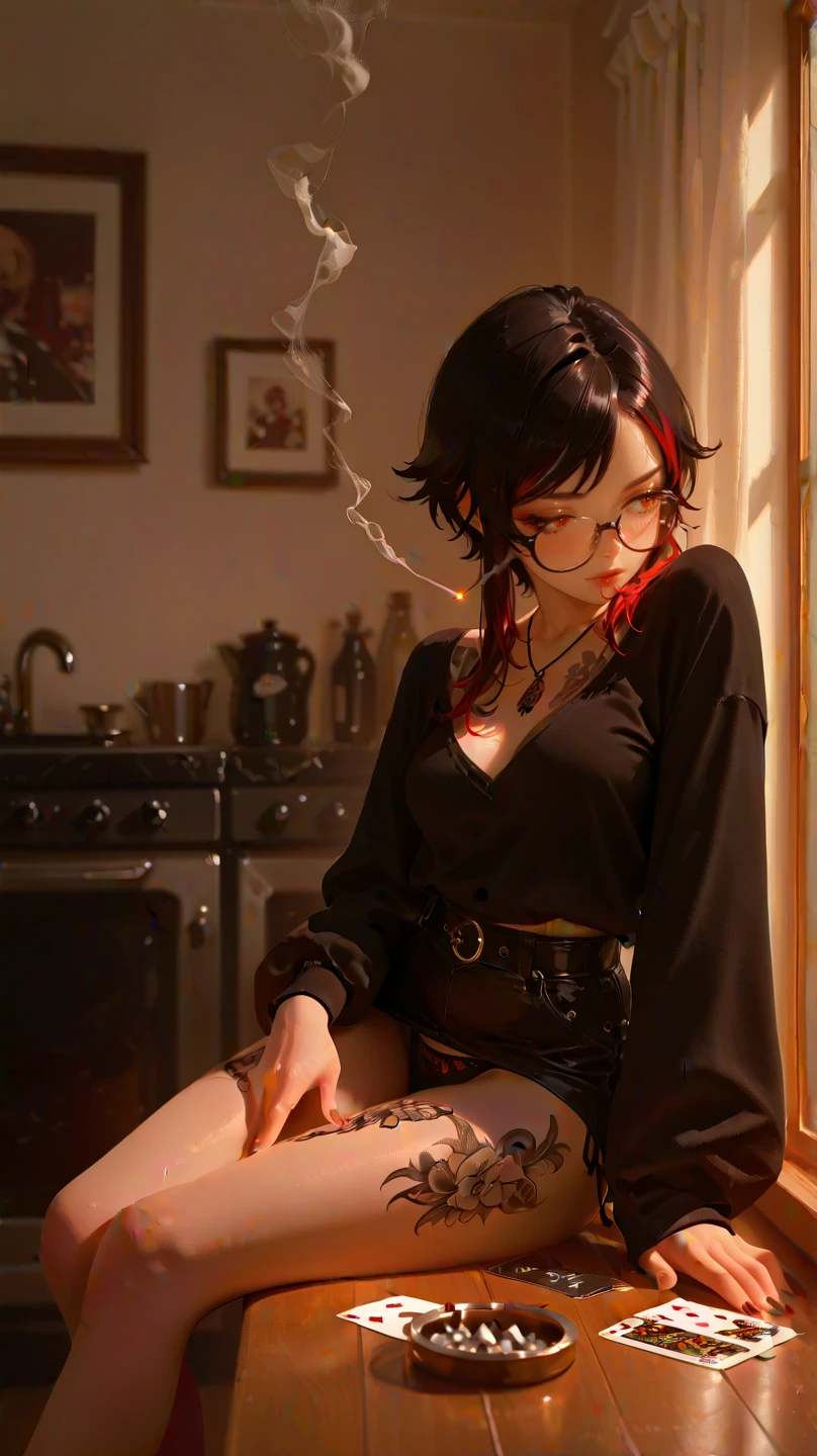 Sarada, Short black hair, black eyes, and with red glasses, Peach Skin, naked, It's in the cafeteria'Academy Shinobi, (masterpiece, high resolution), scared facial expression, crying, WET BODY,wet hair,Dog collar, slave, capture the dark allure of forbidden desires,bound by twisted tendrils, The pincers are on a chain, poor chosen, Dark prison, the area near the body is wet,Frightened expression, Crying girl, Full body
