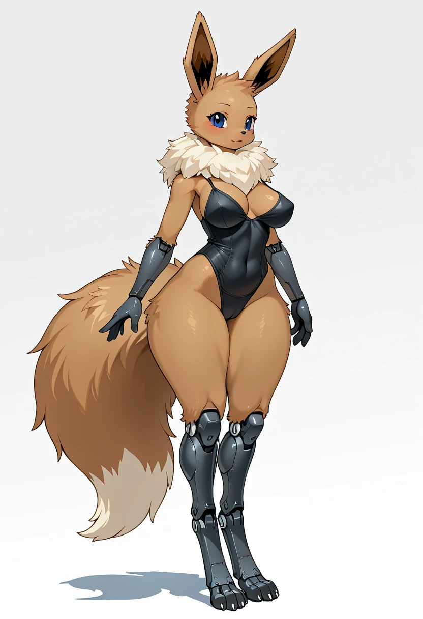 Skullgirl game art style, squirrel girl, squirrel fuse with female body, cute sexy outfit, game character style, dark hair, fighting mode. Fluffy body.