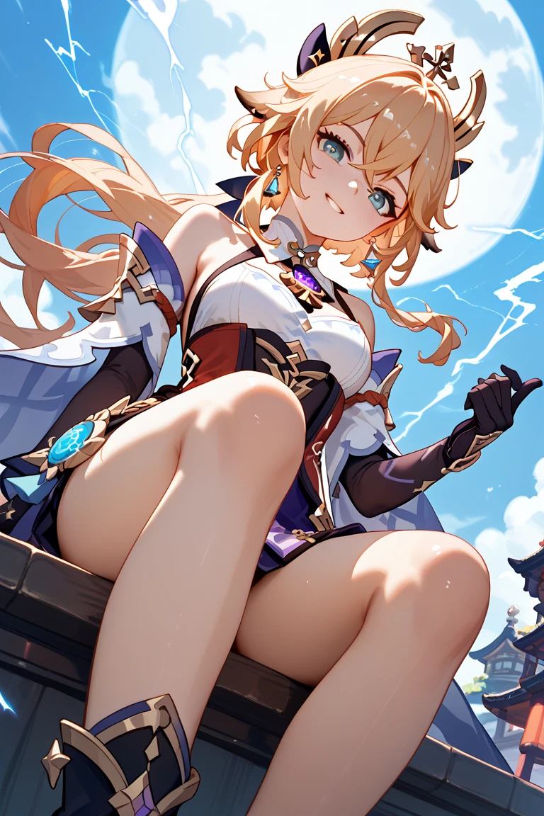 ((8K, Best Quality, masterpiece, Highly detailed, Semi-realistic illustrations)), 1girl in, 16 years old, (nsfw), (Baby face), (Glowing eyes:1.2), Venus Park \(Umamusume\), maturefemale, (Small breasts), Beautiful face, Pink short hair, blush, Looking at Viewer, ((cute smile face)), lying on the lawn, ((on the park, A clear day, In France)), (Dynamic Angle:1.3, Face Focus:1.5), extreme close - up, (soft warm lighting)