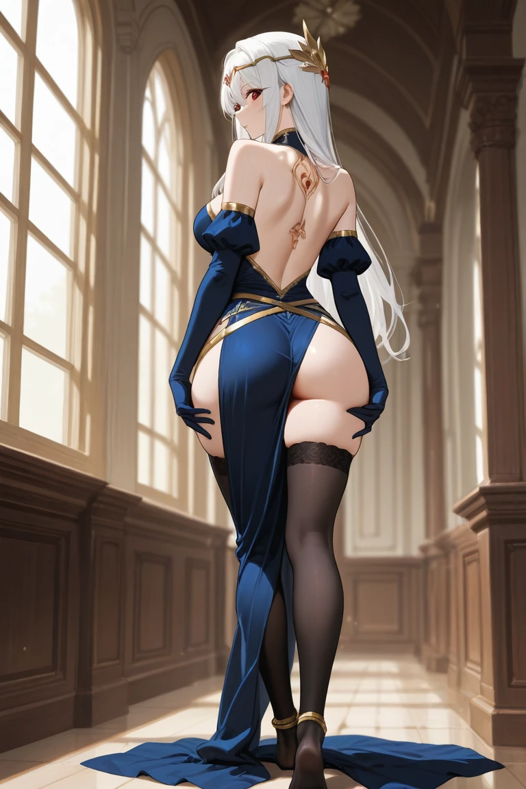 (full body),masterpiece, highest quality, High resolution,Bird's-eye view, exs-tia_flora, magical girl, One Girl, alone, Purple eyes, Green Hair,Long Hair,leotard,Elbow Handbags,Knee-high socks,Cowboy Shot, Sitting, classroom, mechanical, put your hands on the table, smile, Show me your armpits, Raise your arms