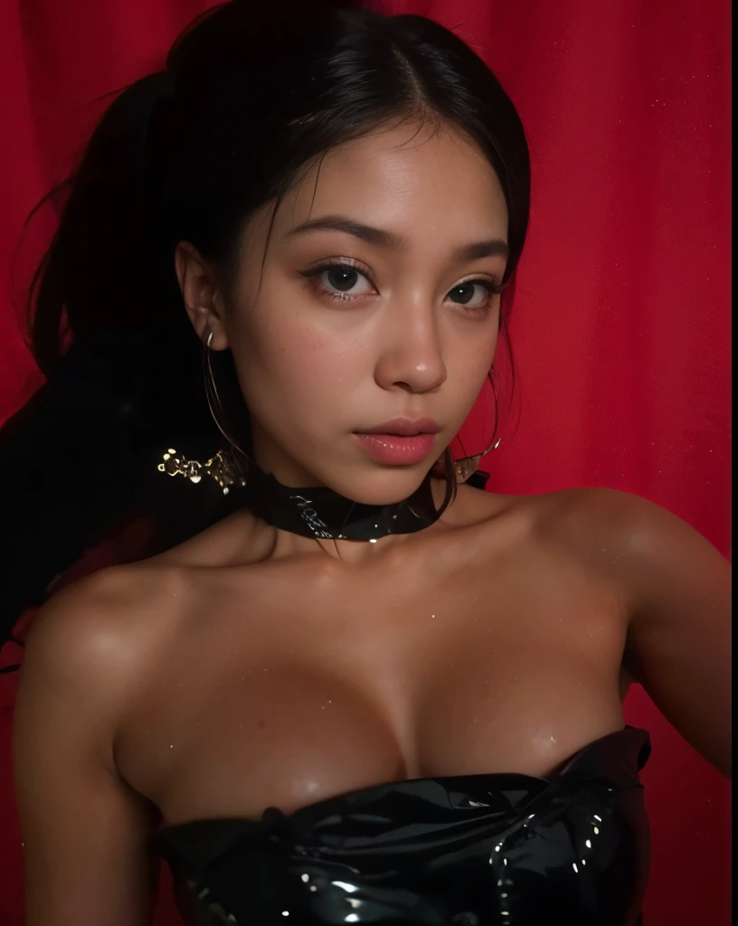 Visible pussy, A (17:1.3) year old (sexy:1.3) (young girlgirl:1.1) with (dark:1.2) wavy hair is totally (naked:1.1) , (unshaven:0.8) vagina, in a completely (dark:1.1) open room with the (only:1.1) light coming (directly:1.1) from behind her she is (backlit:1.3) , from 1 (large:1.1) (softbox:1.1) . She is wearing a BDSM (collar with studs) and a (gag:1.2). (She:0.8) is (sensual:1.4) looking and (glistening:0.9) with a (shy:1.2) smile and (seductive:1.2) pose. The scene is shot with (Kodakportra800:1.1) (filmgrain:1.1) (Analogcamera:1.1) (Sharpdetails:1.1) (50mm:1.1) (carlzeiss:1.1) (planar@f4:1.1)