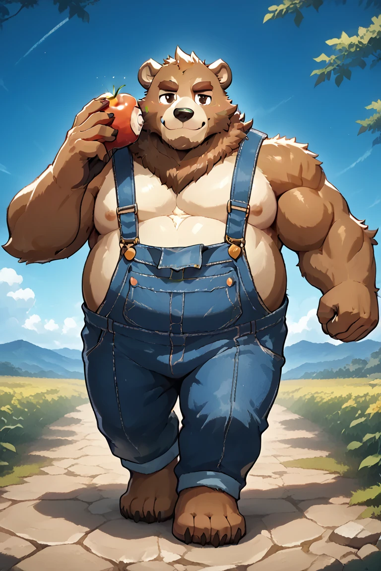 Badass Zootopia Corpulent Bear ???, Anime style, full body image, neighborhood style, big obese (very Hairy), in Zootopia Steps Weight gain progress in underwear clothes, He is a huge obese Glotton, He is a underwear super model, He is using protein to grow and fatten his face, arms, belly, legs, detailed face, detailed eyes, detailed nose, defined face, big belly, high resolution settings, high, Whismical model, detailed eyes, detailed hands farm setting, Rabbit, lagomorph, muscular, overalls, happy, looking at viewer,
BREAK,
(detailed background:1.2),high detail, film photography, RAW candid cinema, realistic, analog style, best quality, ultra realistic, 8k,by Kenket,