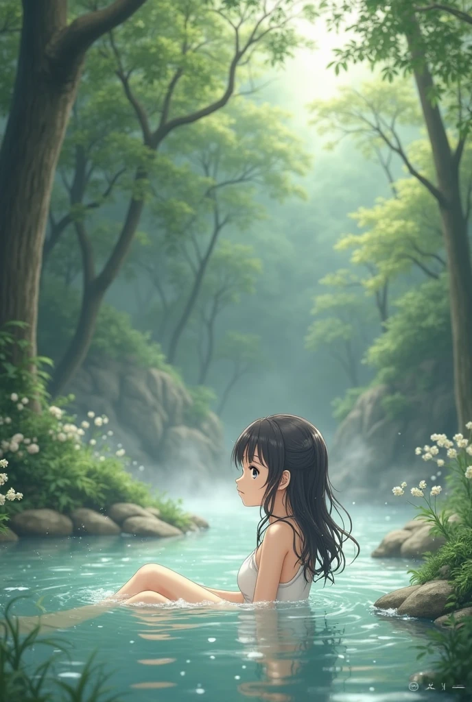 ((masterpiece)), ((best quality)), (ultra-detailed), ((kawaii)), cute, (lovely), ((extremely detailed)), 4K, (8K), best quality, (beautiful), (((((very wide shot))))), ((5girls)), ((beautiful eyes)), topless, panties, outdoors, river, (playing), smile, (((((looking away))))), (((shiny skin))),