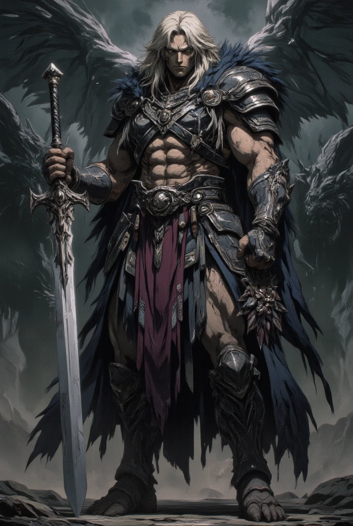 Character withered, deceased, man, You can see the bones, decomposition, Еlder Ring, stands proudly, damage, dressed in cuirass