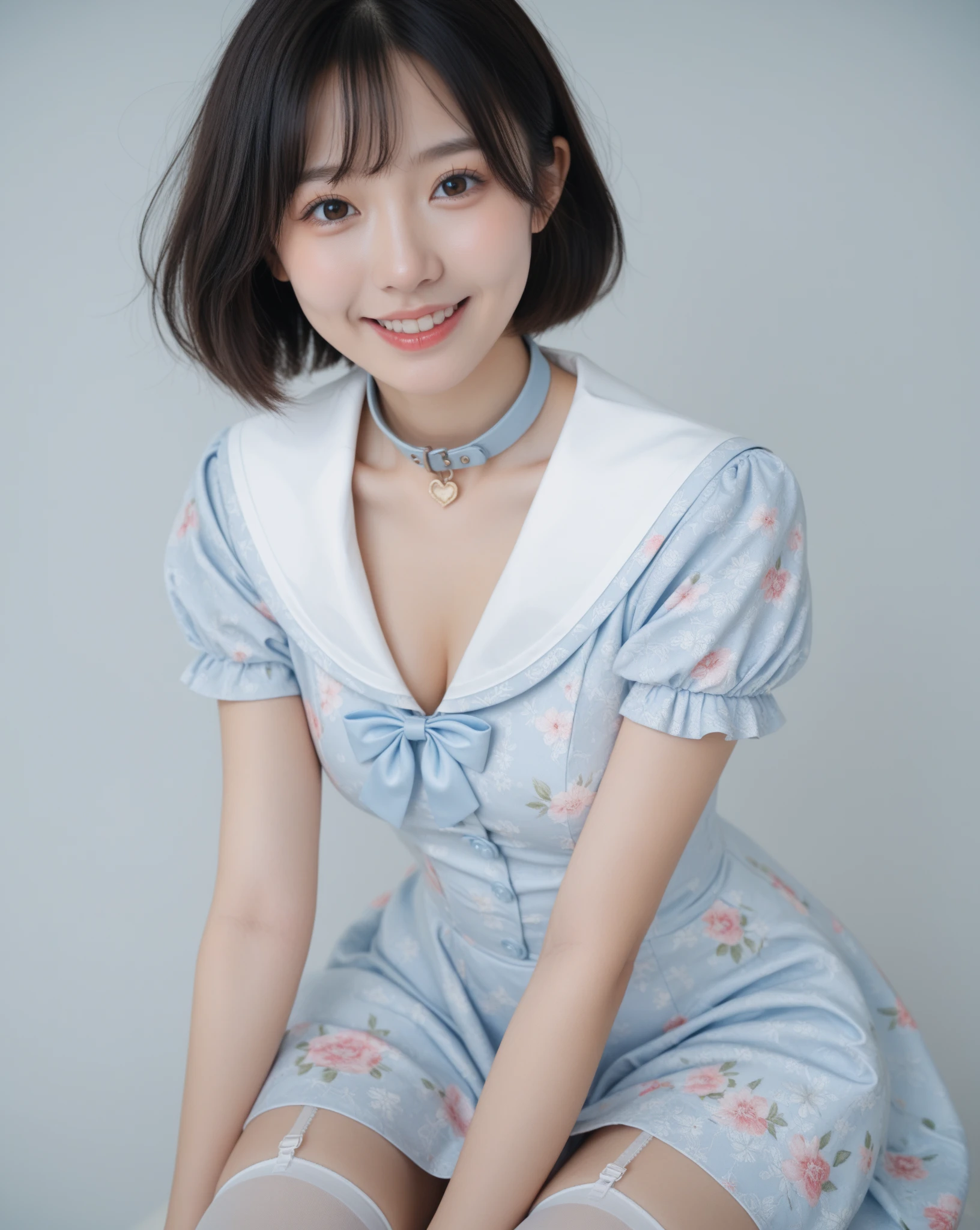 uekura, One girl, Blonde Hair, White Background, Have, dress, Blue footwear, wing, Simple Background, sign, flower, Manicure, Wide sleeves, Long sleeve, blush, animal, white flower, alone, whole body, bird, View Viewer, High heels, Put your hand on your cheek, put your hand on your face, Frills, bow, bangs, ribbon, Bell, Blue hat, +_+, shoes, short hair, Grey Eyes, shoes, Blue Claws, feathered wing, blue bow,
