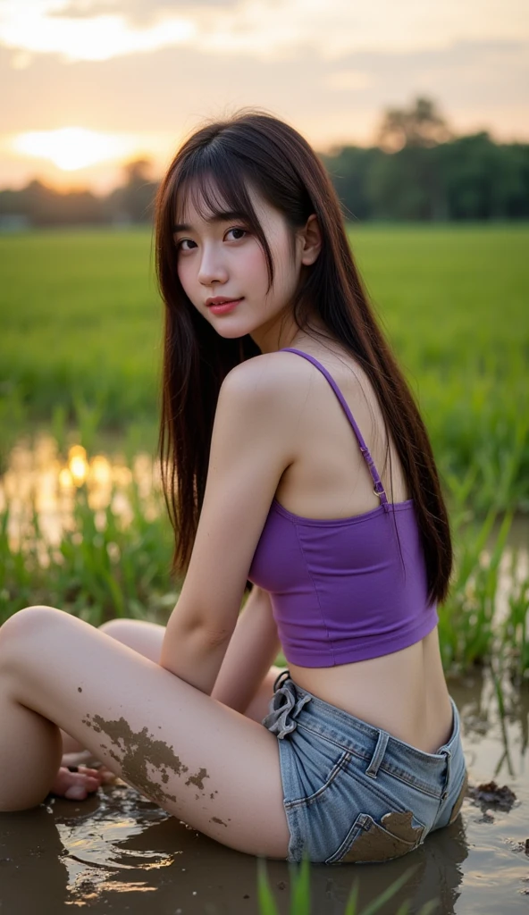 (best quality:1.4), (ultra highres:1.2), (photorealistic:1.4), (8k, RAW photo:1.2),(medium shot see girl face and pants :1.4), (thai girl sexy face:1.4), (looking at viewer),(black hair :1.5), wearing ( purple ThaiElephantHaremPants:1.3),(white top:1.4), (in bangkok),<lora:ThaiElephantHaremPantsV1:0.8>,(natural light),(rim light), <lora:koreanDollLikeness_v15:0.2>