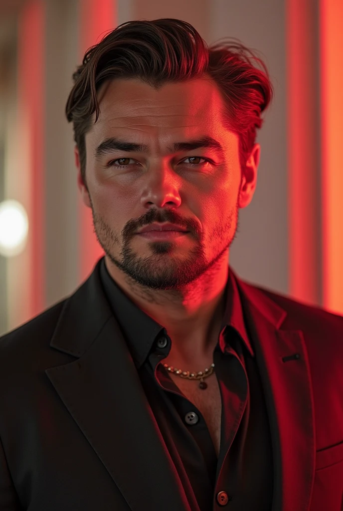 Handsome rich man,Luxurious private pool edge，sit on chair，Red wine in hand，extravagant，Real Photographics, Intense expression, Determined eyes, Sweat dripped down his face, Ruffled suit,  Realism. (Best quality, A high resolution, Ultra-detailed), (Realistic:1.37), professional, Vivid colors.