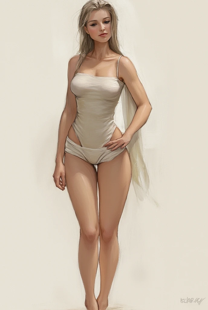 Very very thin anorexia long elongated body. very thin long skinny legs in pantyhose. very beautiful cute face, naked