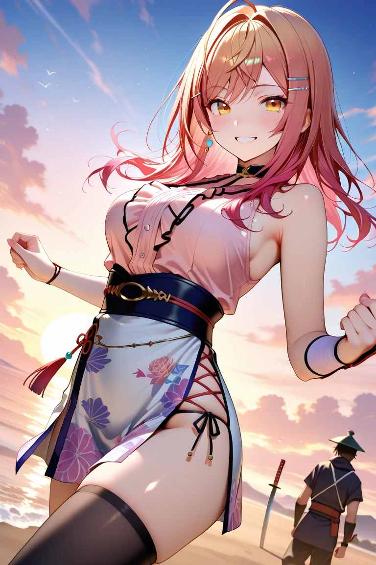 NSFW,Hololive,Rui Takane,long hair,(Belly dance:1.5),(See-through:1.3),Embarrassed,blush,Lonely look,(Perfect hands),(Perfect Anatomy),(masterpiece),(highest quality),night,Blowing a Kiss,A seductive smile,Looking away,dancing