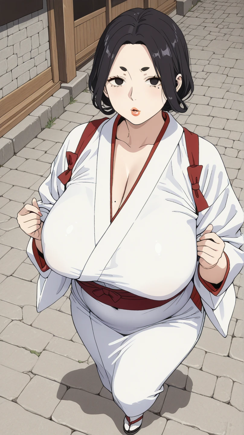 son,1womanl, (tmasterpiece: 1.3),Beautiful mature woman Japan woman, Detailed finger, beautifull hands, hyper realisitc, 1womanl, (drooping chest, Bewitching body: 1.2) brunette color hair: 1.1, Super Detailed Face, Detailed lips, Detailed eyes, 二重まぶた,Colossal breasts wrapped in pink transparent belly pockets leak out,Has a deep V-bust,Visible transparent pink belly pocket,Visible transparent pink lace panties,The rope at one end of the panties is untied and seems to fall off,Leakage of ,covering breasts with hands,Super plump and firm big breasts , Horizontal posture, Visible curves,full body1:1