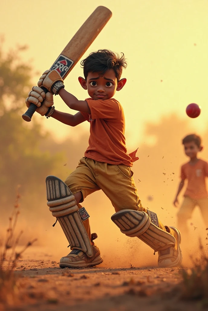 Hindu boys playing cricket 