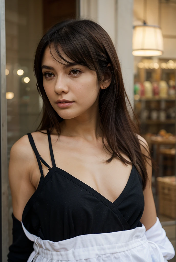 NSFW, ((highest quality)), ((8K)), ((masterpiece:1.3)), (perfect look), (photorealism:1.6), (A naked woman wrapped in a sheet: 1.2), (Bedroom where the morning sun shines in), japanese woman, 47 years old, ((Realistic skin texture)), (Fine wrinkles throughout the skin: 1.3), (Dull skin: 1.1), (Skin without moisture: 1.2) , (Wrinkles on the face: 0.9), (Wrinkles on the corners of the eyes: 1.2), Double eyelids, tear bags on the lower eyelids, (Crying moles: 0.9), The eyes are looking here, serious gaze, (Dimples: 1.2), long hair, (long wavy hair), (hair falls over ears), nervous look, small breasts, (whole body: 1.4),