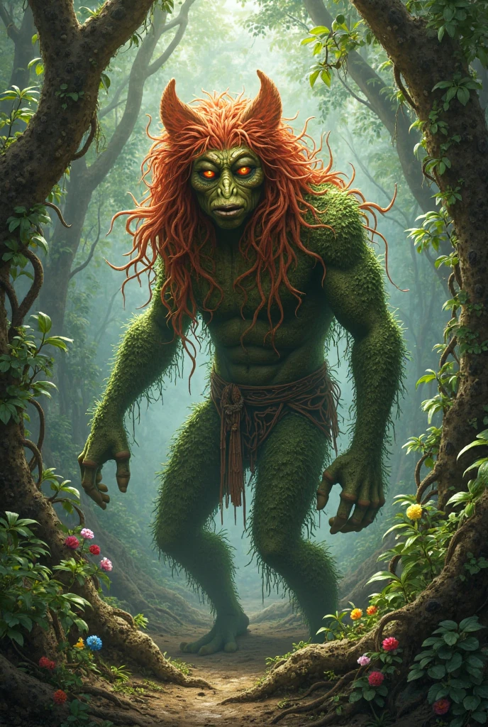 Curupira in the forest