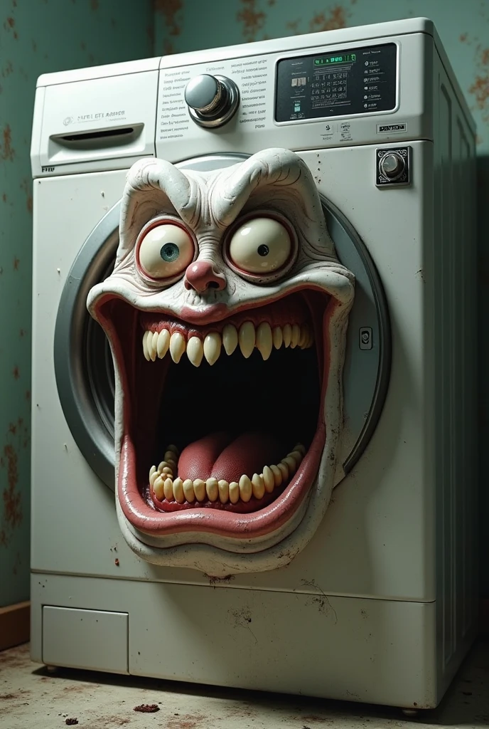 style of Fred Calleri, ((washing machine)), masterpiece, high quality, photorealistic, soft lighting, body horror, <lora:bodhor:1>
