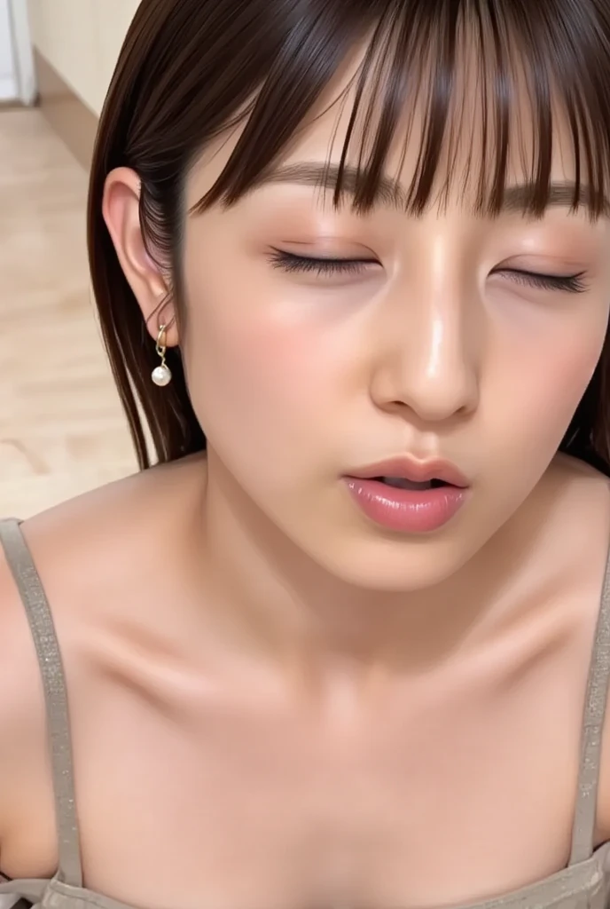 Mouth, opening her mouth, uvula, droolng, Spit, Saliva, Sweat, Teary eyes, jerk, Earring, Bukkake Hypercam , Smear sperm, Sperm on the face, Sperm in clothes, Sperm, Sperm in the hair, Girl face, Intravaginal , ,Heartboob、1girl in,Solo,vacuum,all-fours,bob cuts、brown haired、A smile、knitted sweater、large full breasts、big butts、up of face