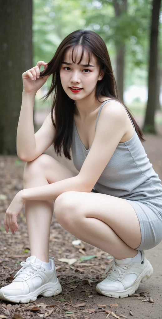 (masterpiece:1.3), (8 thousand, realistic, RAW photos, best quality: 1.4), (1 woman),(short skirt), (shirt), (suit), (양쪽 다리에 짙은색 realistic 팬티 스타킹), (Wearing high heels on both feet), (full body shot), (outdoors in sunny weather), (walking like a model), (Beautiful makeover), (very beautiful body) , (Realistic and very beautiful face), (long eyelashes), (double eyelid), (Very beautiful eyes, realistic and delicate), (big bust) , (Strong body through exercise), (beautiful abs), (Beautiful heaps), (tall), (black hair. parted, long hair:1.3), (아름다운 parted스타일), (realistic and beautiful skin), (absurd), (attractive), (ultra high resolution), (extremely realistic), (very detailed), (golden ratio), (Two long, realistic and beautiful legs), (realistic 팔), (necklace), (earring),(beautiful nails manicure), (So beautiful and sexy), (perfect secretary look)