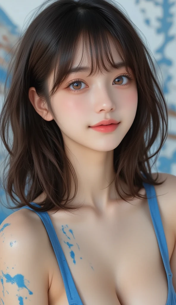 ((SFW: 1.4)), ((Delicate face, Professional photography)), ((SFW, short hair, hair on the temples, Brown hair, Large target, clear sky blue eyes, earrings, 1 girl)), Ultra-high resolution, (Practical: 1.4), RAW photos, best quality, (PhotoPractical Stick), focus, Soft Light, ((15 years old)), (( (Young face))), (surface), (Depth of Field), masterpiece, (Practical), Miss, Bangs,ponytail, ((1 girl))