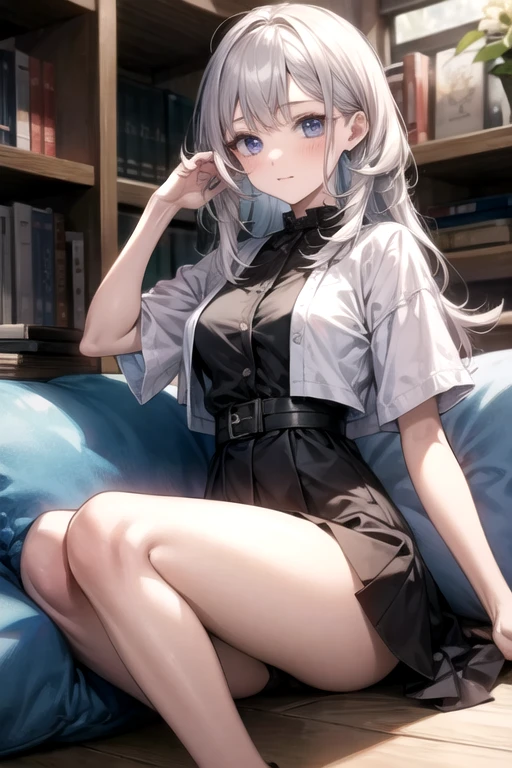 (((((obra-prima))))), (((((melhor qualidade))))), High, ((((1Kei)))), ((((((((((She's sitting in a wooden chair)))))))))), ((((((Ultra-detailed blue hands and eyes)))))), ((((1girl)))), ((Formoso)), ((((((((((Knee length black skirt)))))))))), ((((((cabelo longo)))))), ((((((((((Sorriso sombrio feminino e cativante)))))))))), ((((((((((She has a knife in her right hand with blood)))))))))), ((((((((((blood)))))))))), ((((sozinha)))), ((((((Uma garota com cabelo grisalho longo e olhos azuis)))))), (((fita))), (((franja))), (((鎖骨))), ((((cabelo grisalho)))), ((((((Saia preta na altura do joelho)))))), ((((((((meias pretas compridas)))))))), (((faixa de cabelo preta))), (((neck ribbon))), (((cabelo entre os olhos))), ((((middlebreasts)))), ((((There is only one person)))), ((((adolescente de 15 anos)))), (((uniforme escolar feminino camisa branca jaqueta preta jaqueta aberta saia preta longa))), ((corpo inteiro anatomicamente correto)), (((pernas femininas normais cruzadas))), ((usa sapatos pretos)), ((Detailed full scenario)), ((mystery)), ((Tempo tenso)), Postura equilibrada, blush sutil | | | | | |, Pingente de cristal BREAK golden hour, (Rim lighting): 1.2, tons quentes, Brilho lunar, sombras suaves, noite, cores vibrantes, painterly effect, dreamy atmosphere BREAK scenic lake, montanhas distantes, salgueiro, calm water, reflection, nuvens iluminadas pela lua, (((Dark scenery and terror))), (((((Vista de corpo inteiro e escenario completamente detalhado))))), (((pegue a chave))), Ultra Detalhado, Arte Oficial, Unity 8k papel de parede, Zentangle, mandala