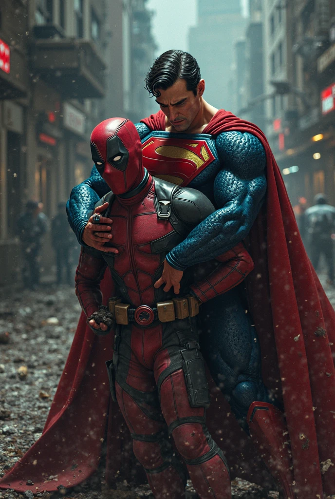 superman slapping Deadpool